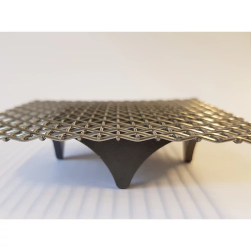 Rozsdamentes 4/1,0mm égető rács, 100x150mm méretben